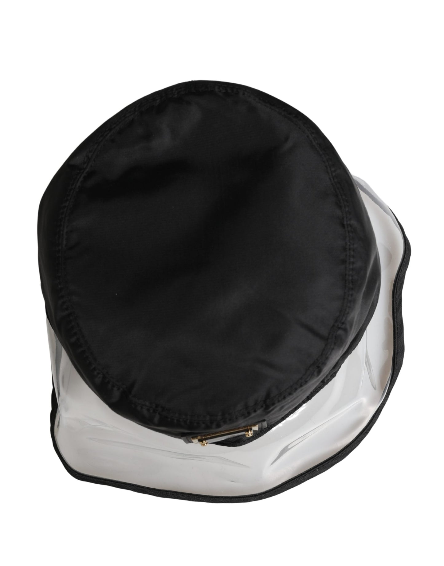 Dolce & Gabbana Men Black Plastic Fisherman Bucket Capello Hat Curated Luxury Accessories by Orvyn