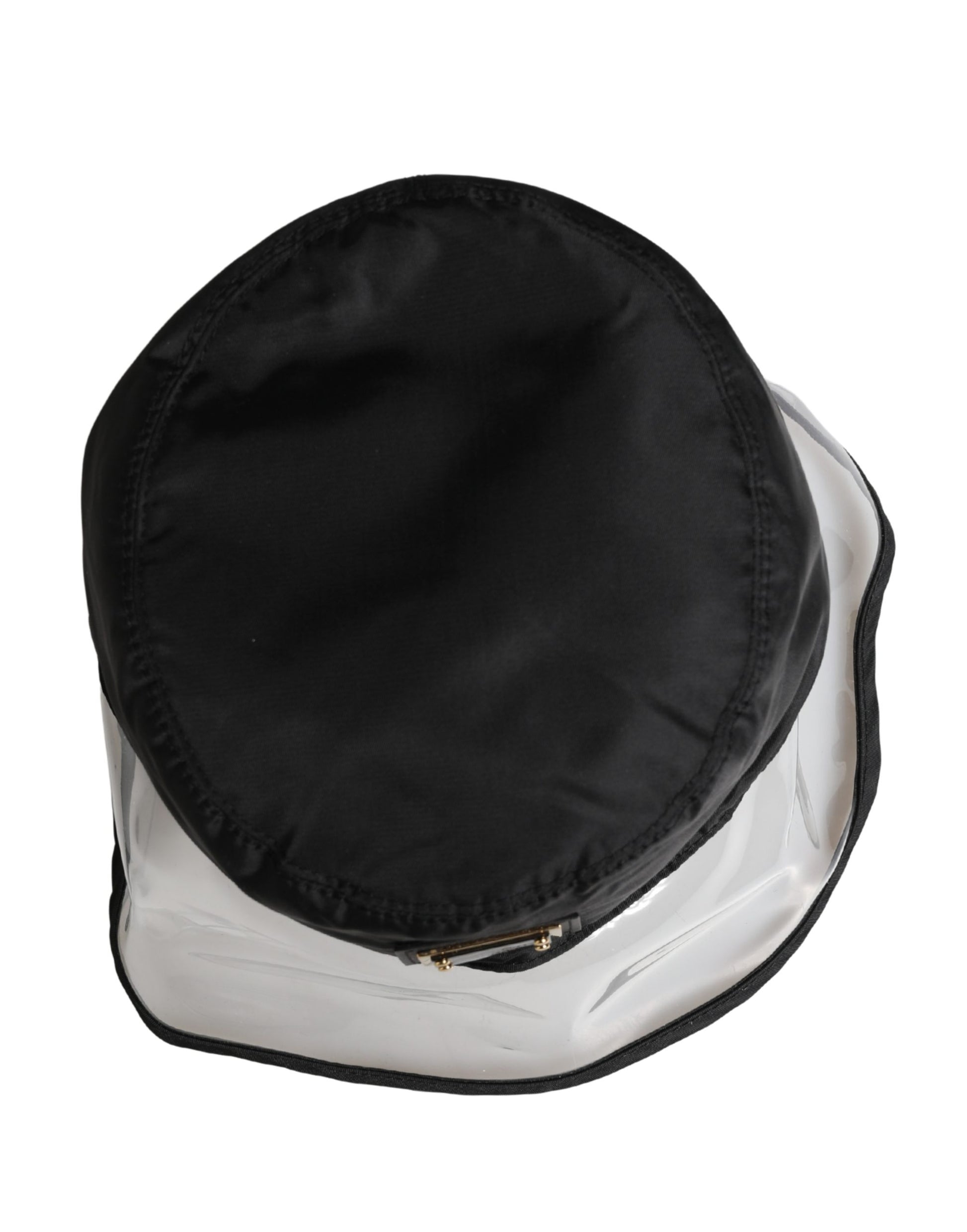 Dolce & Gabbana Men Black Plastic Fisherman Bucket Capello Hat Curated Luxury Accessories by Orvyn