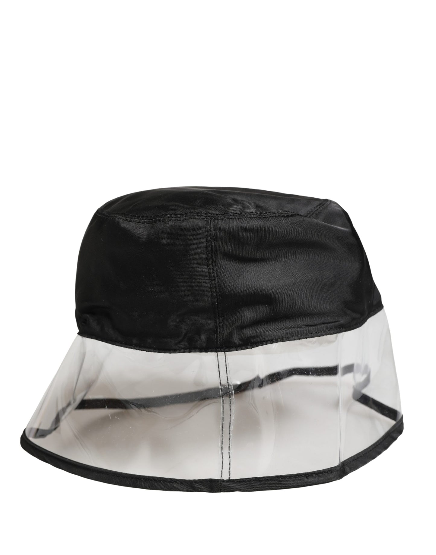 Dolce & Gabbana Men Black Plastic Fisherman Bucket Capello Hat Curated Luxury Accessories by Orvyn