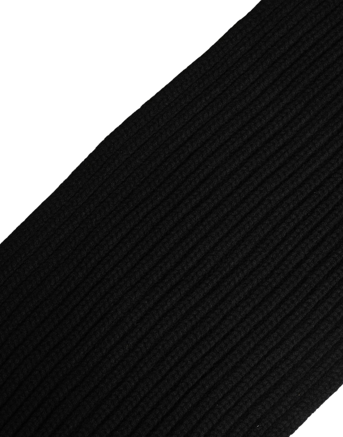 Dolce & Gabbana Black Cashmere Knitted Men Neck Warmer One Size Scarf Curated Luxury Accessories by Orvyn