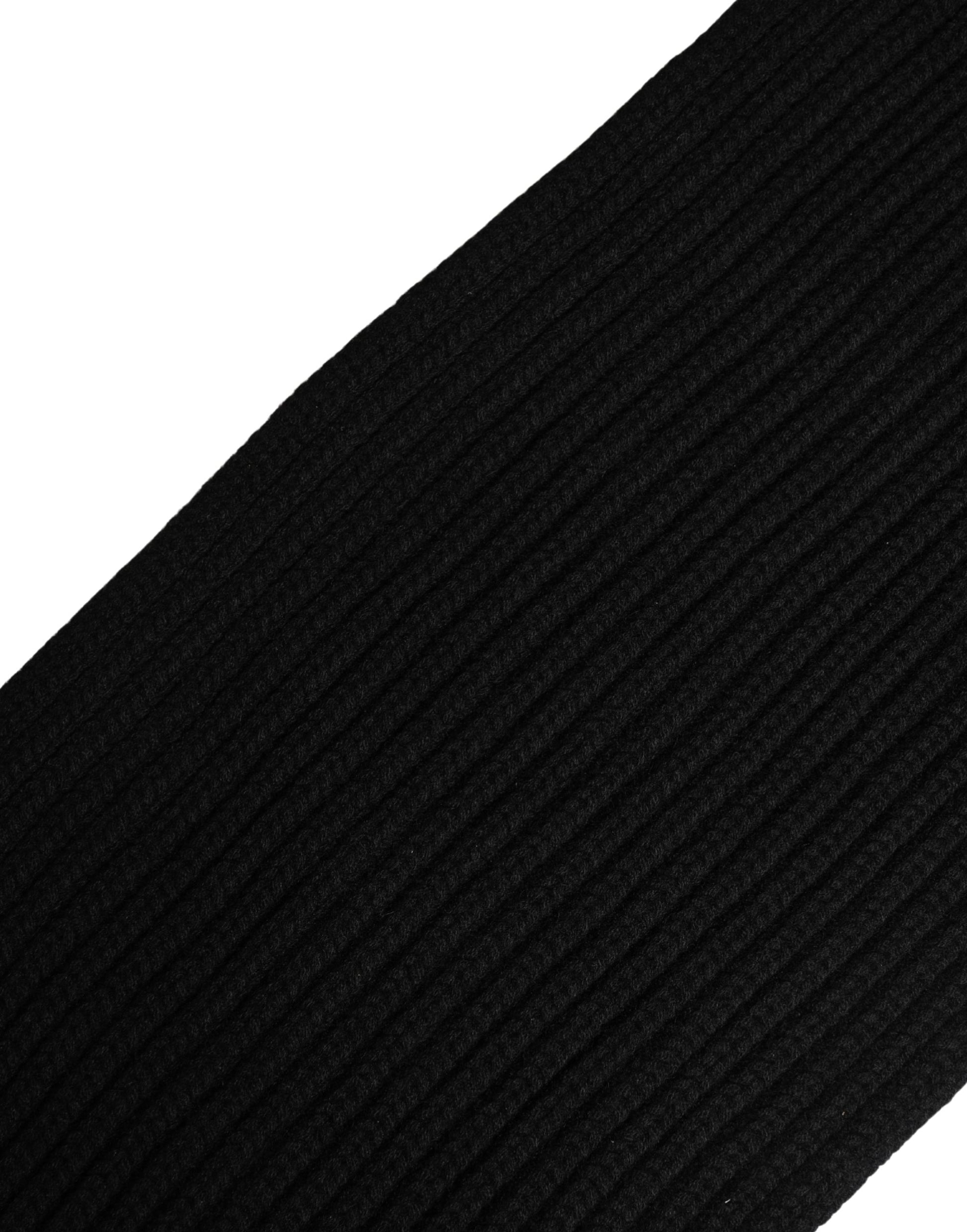 Dolce & Gabbana Black Cashmere Knitted Men Neck Warmer One Size Scarf Curated Luxury Accessories by Orvyn