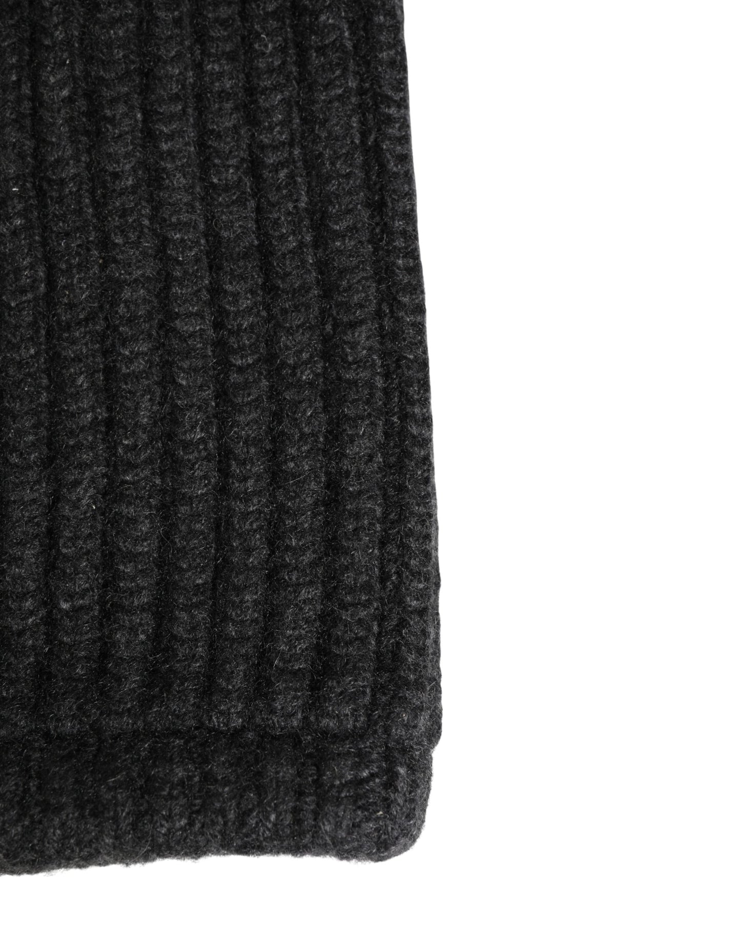Dolce & Gabbana Black Cashmere Knitted Men Winter Neck Warmer Hat Curated Luxury Accessories by Orvyn