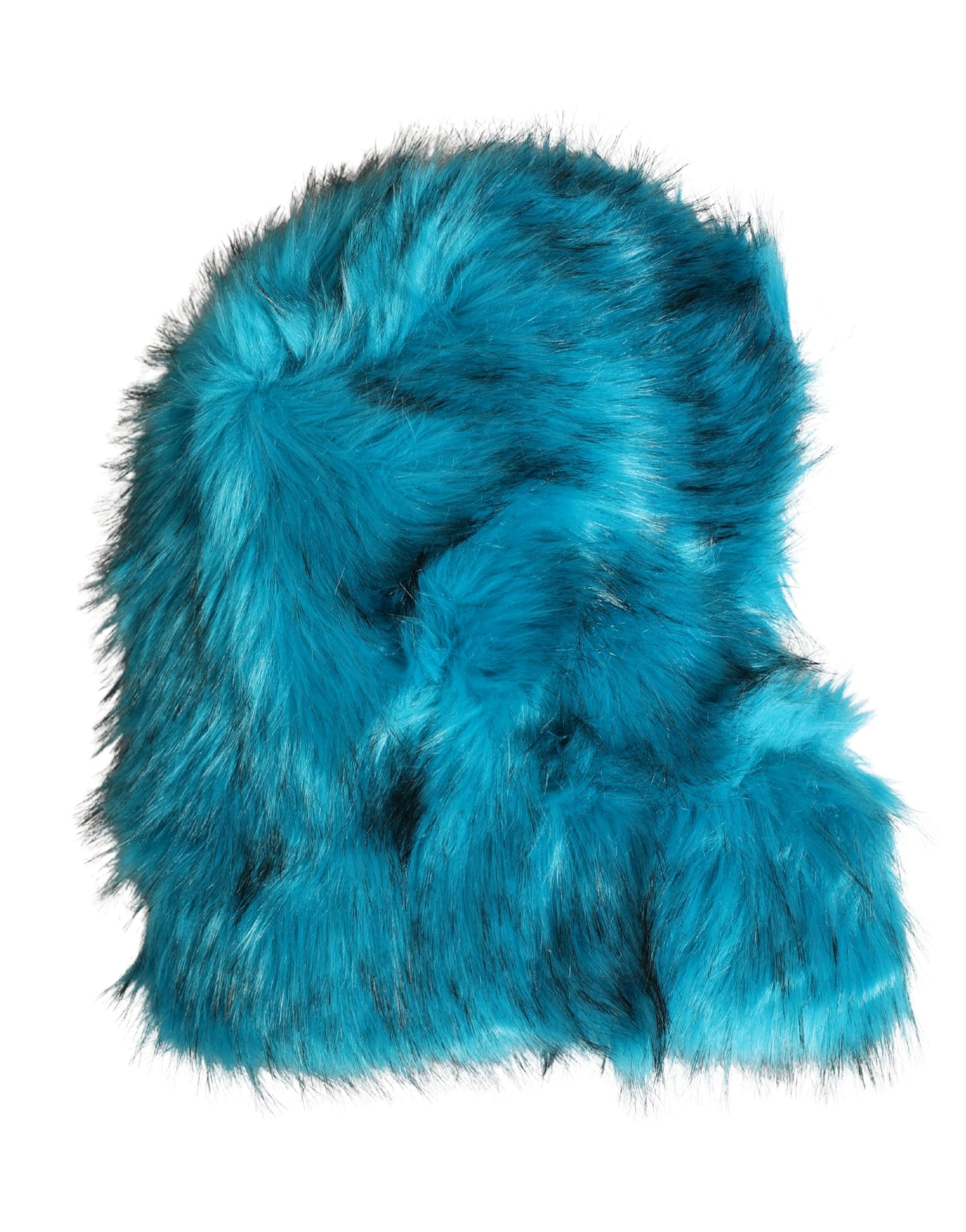 Dolce & Gabbana Blue Modacrylic Fur Women Bucket Capello Hat Curated Luxury Accessories by Orvyn