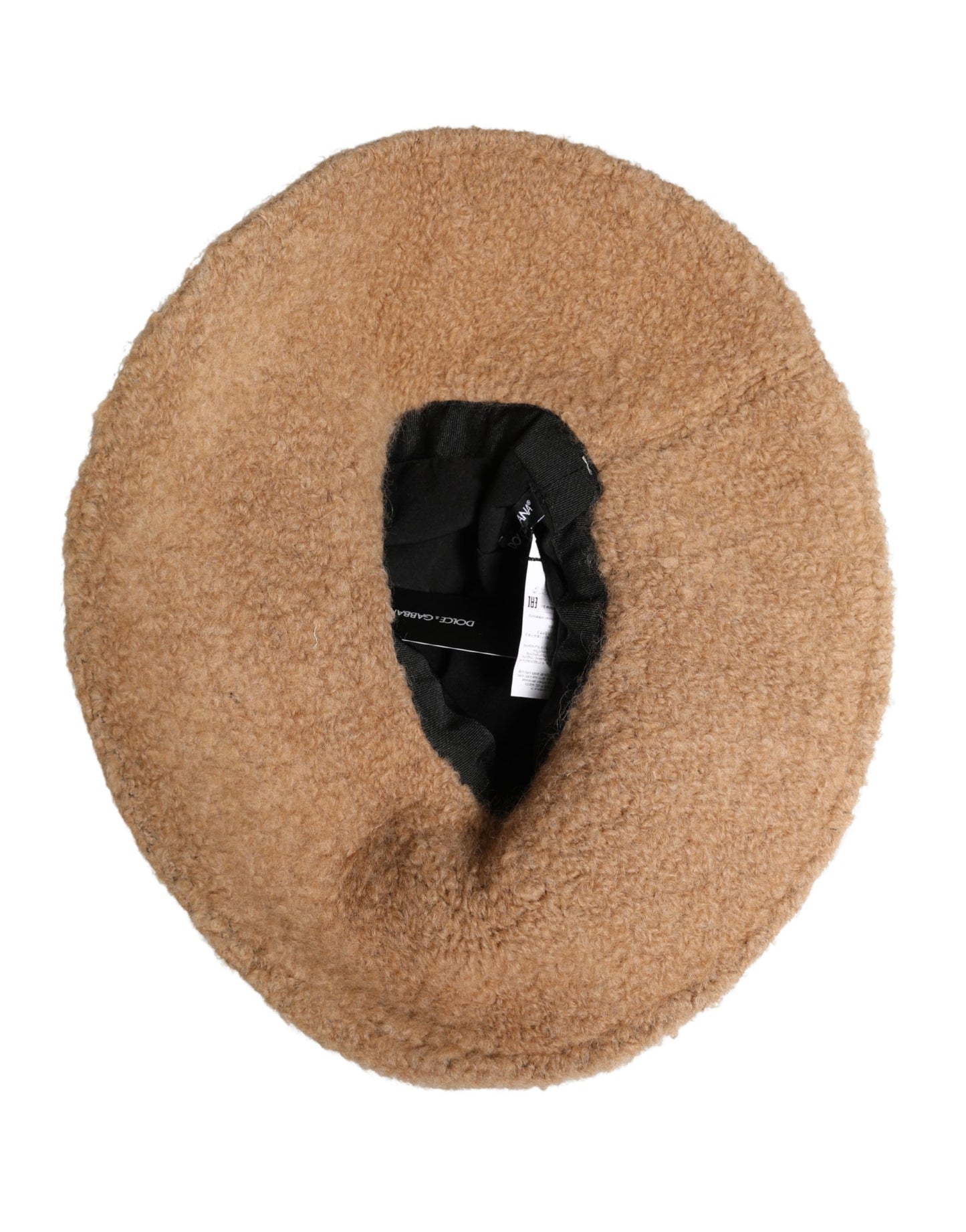 Dolce & Gabbana Beige Virgin Wool Fur Women Knitted Capello Hat Curated Luxury Accessories by Orvyn