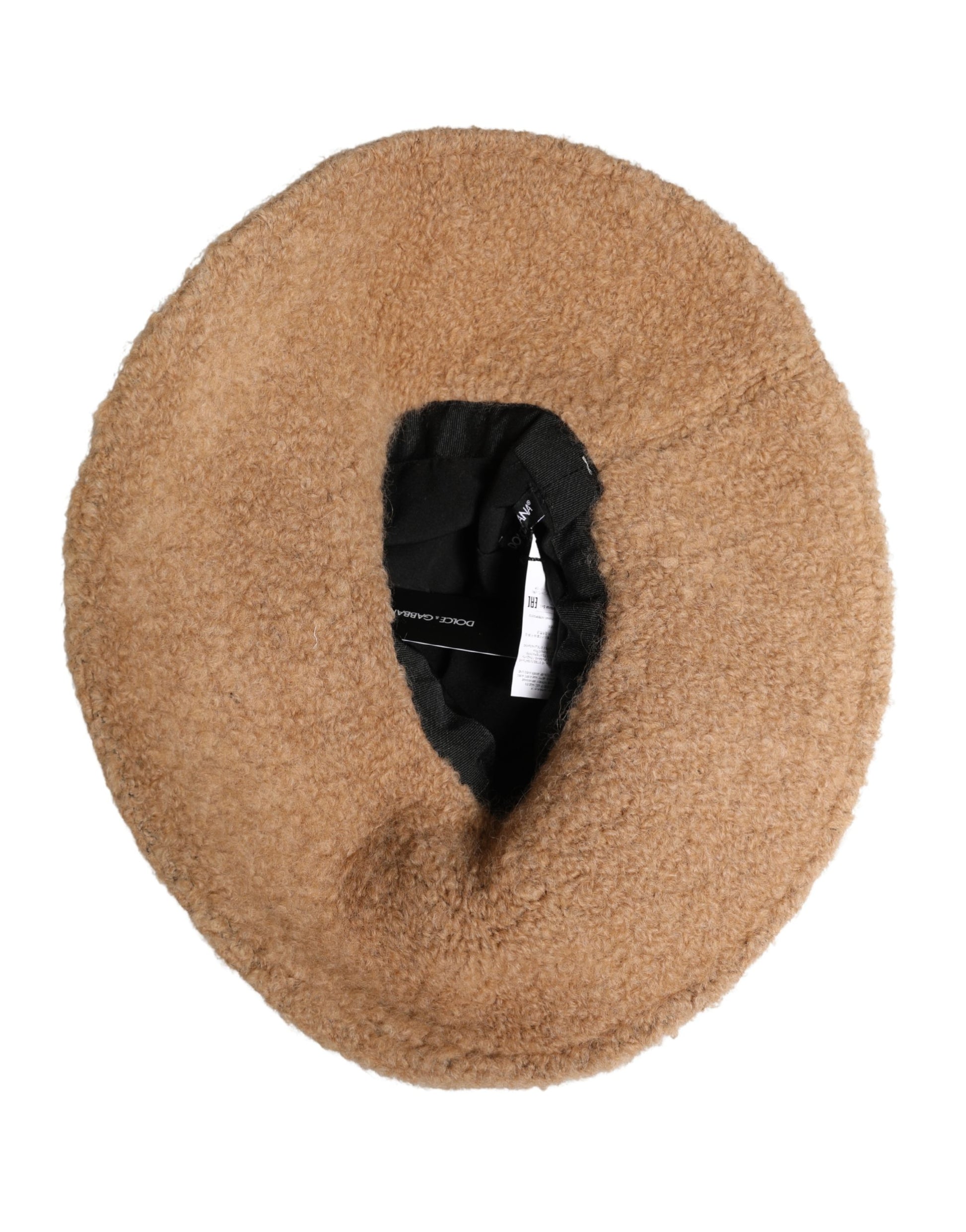 Dolce & Gabbana Beige Virgin Wool Fur Women Knitted Capello Hat Curated Luxury Accessories by Orvyn