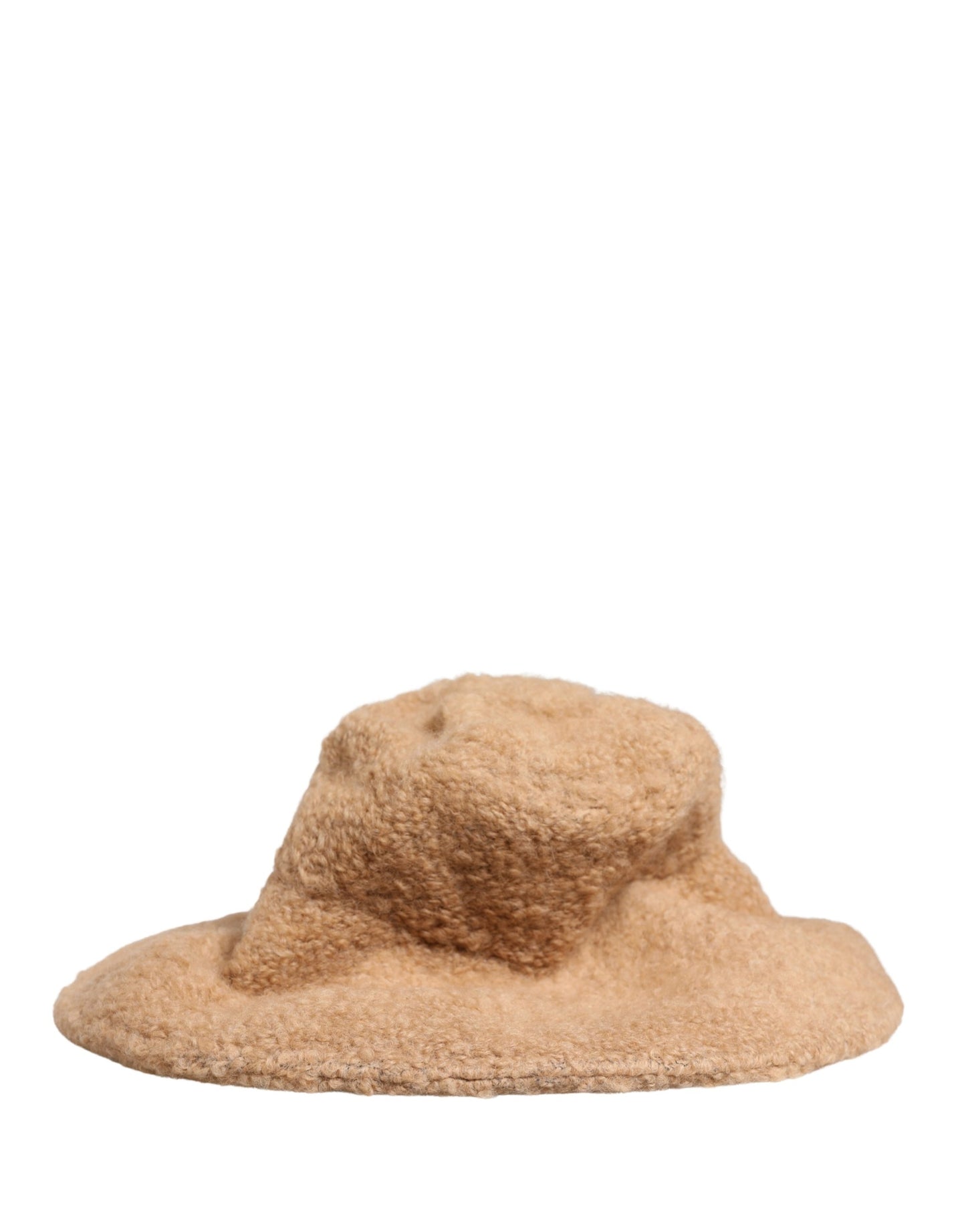 Dolce & Gabbana Beige Virgin Wool Fur Women Knitted Capello Hat Curated Luxury Accessories by Orvyn