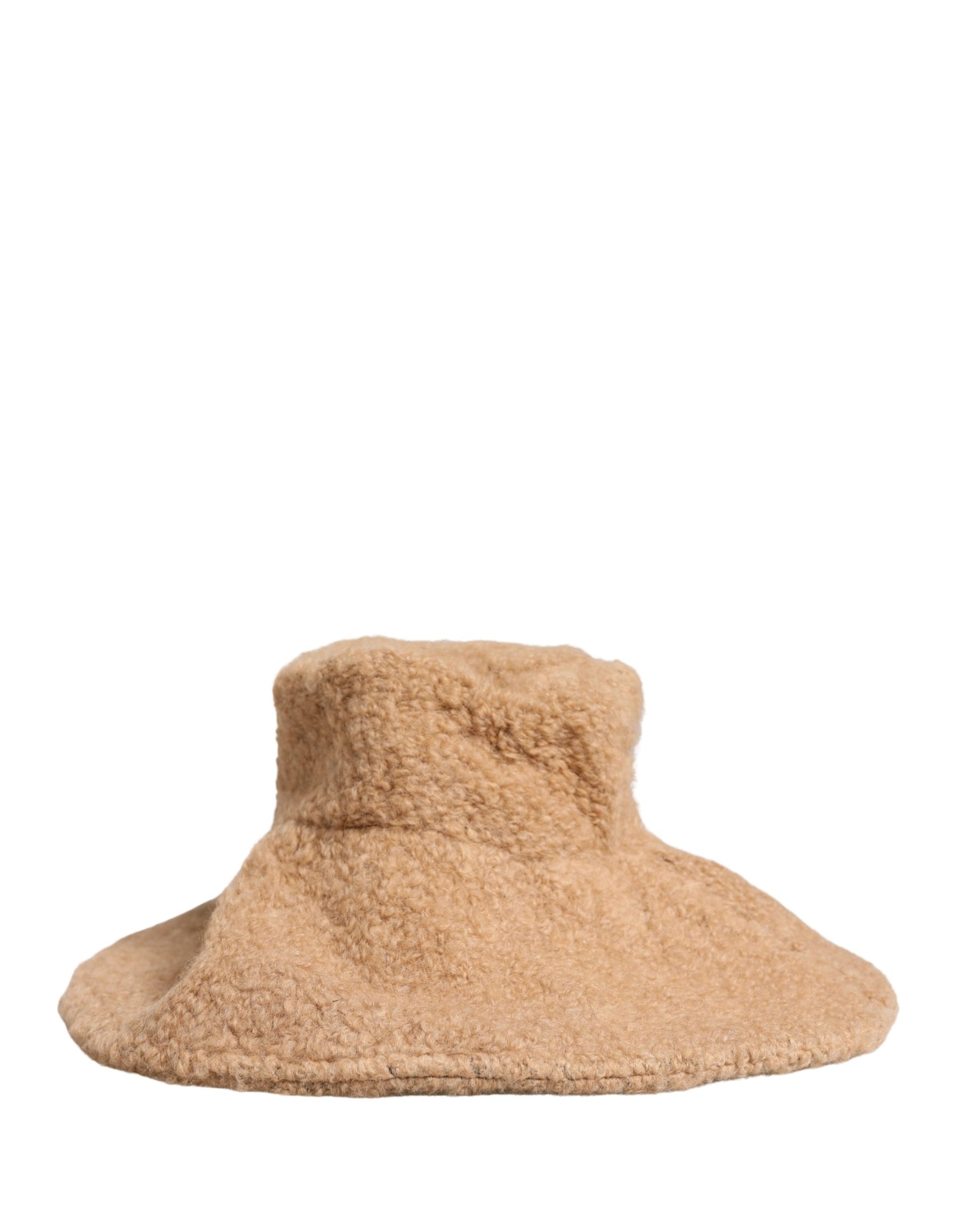 Dolce & Gabbana Beige Virgin Wool Fur Women Knitted Capello Hat Curated Luxury Accessories by Orvyn