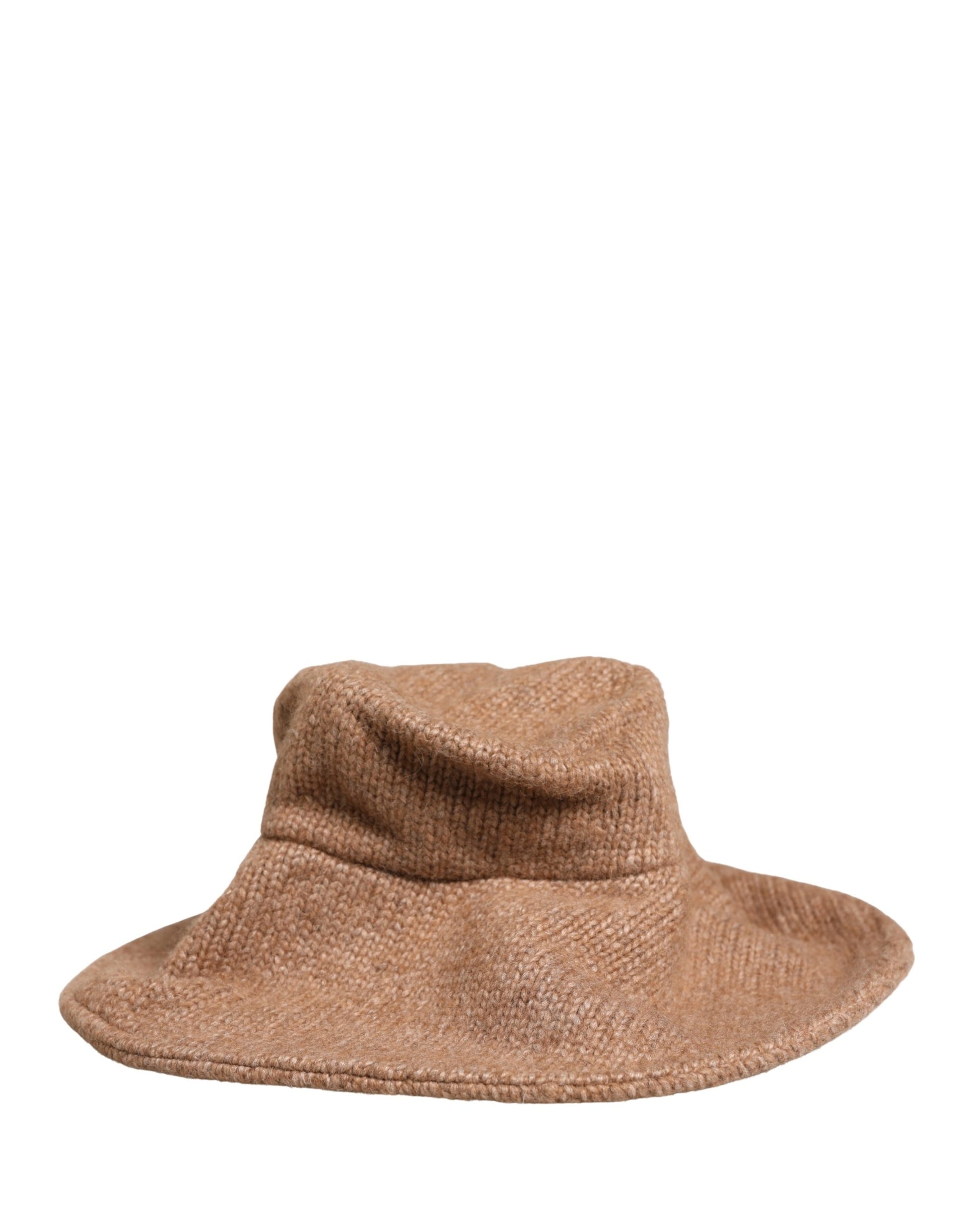 Dolce & Gabbana Brown Llama Wool Women Knitted Capello Hat Curated Luxury Accessories by Orvyn