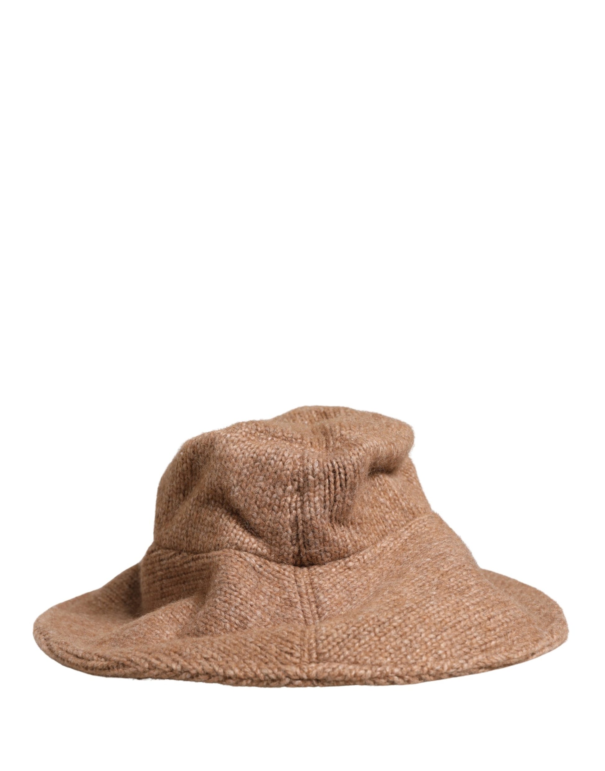 Dolce & Gabbana Brown Llama Wool Women Knitted Capello Hat Curated Luxury Accessories by Orvyn
