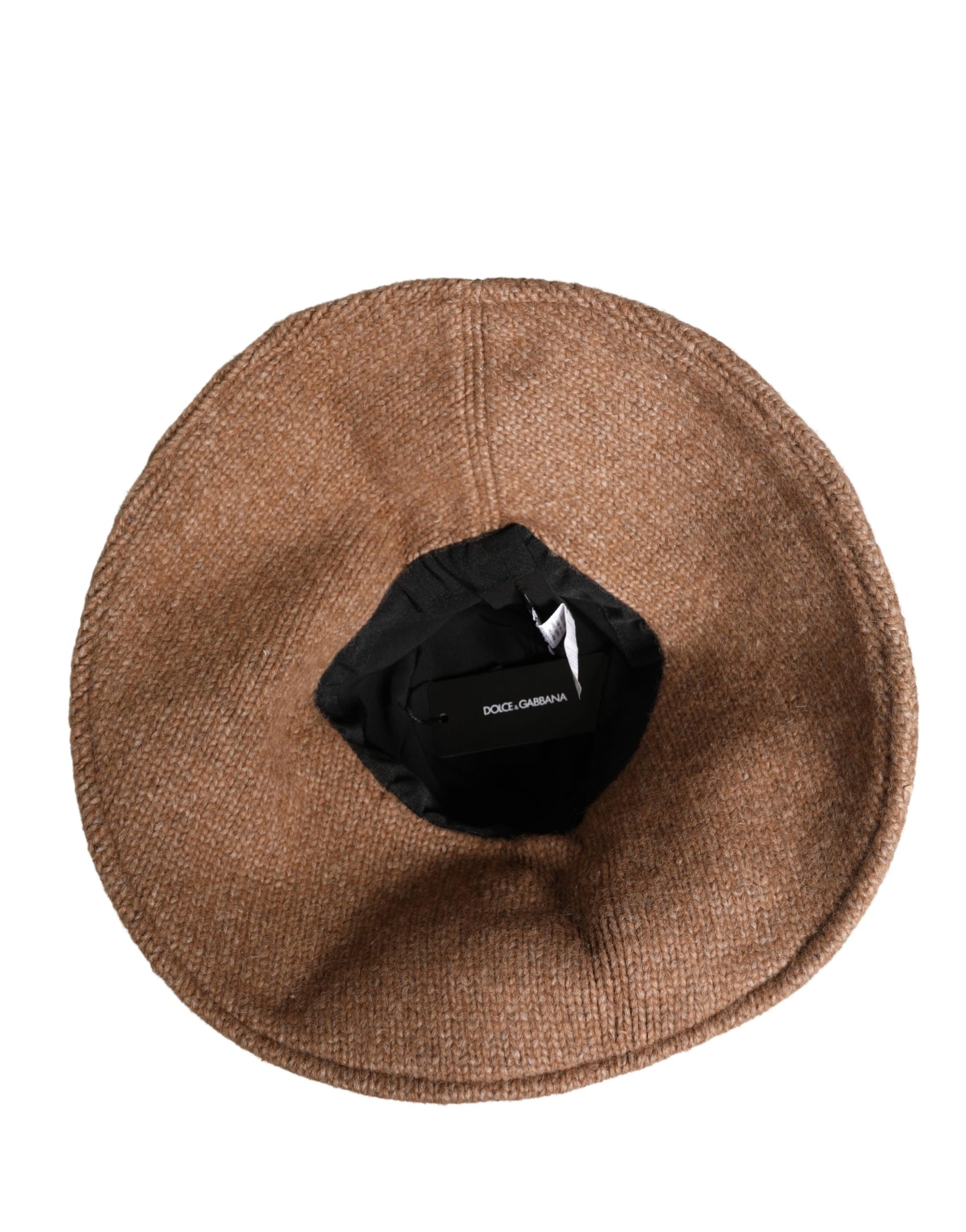 Dolce & Gabbana Brown Llama Wool Women Knitted Capello Hat Curated Luxury Accessories by Orvyn
