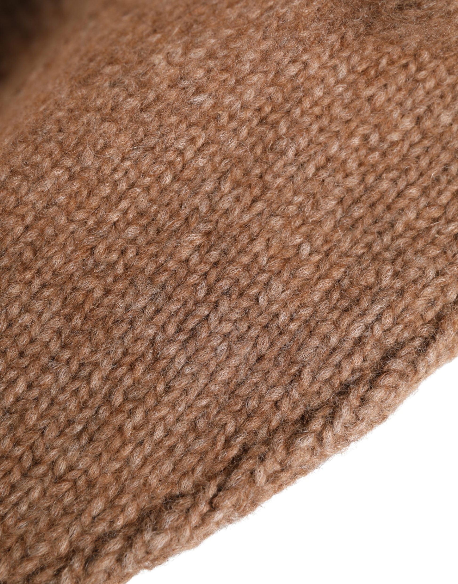 Dolce & Gabbana Brown Llama Wool Women Knitted Capello Hat Curated Luxury Accessories by Orvyn