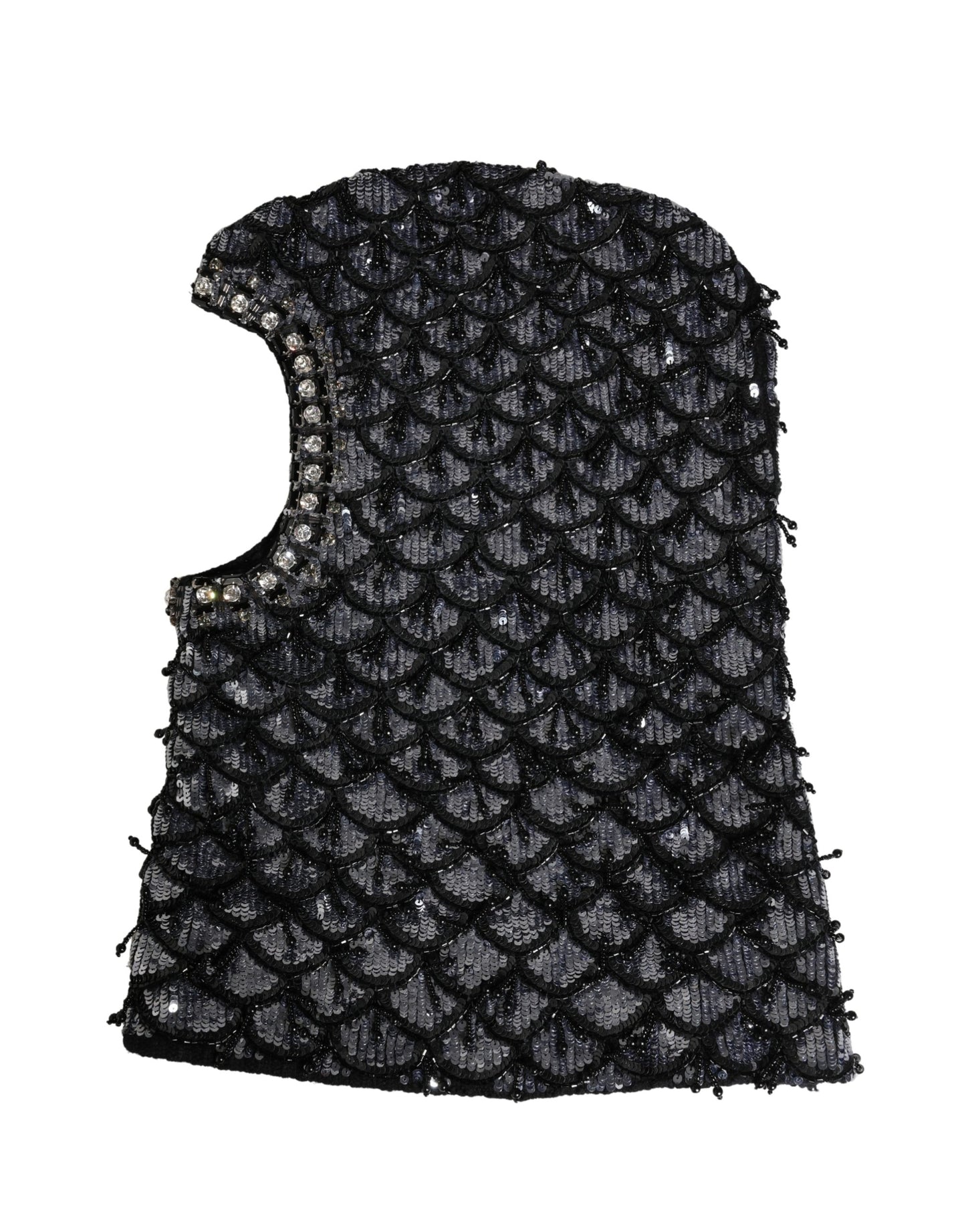 Dolce & Gabbana Black Wool Crystal Embellished Balaclava Hat Curated Luxury Accessories by Orvyn