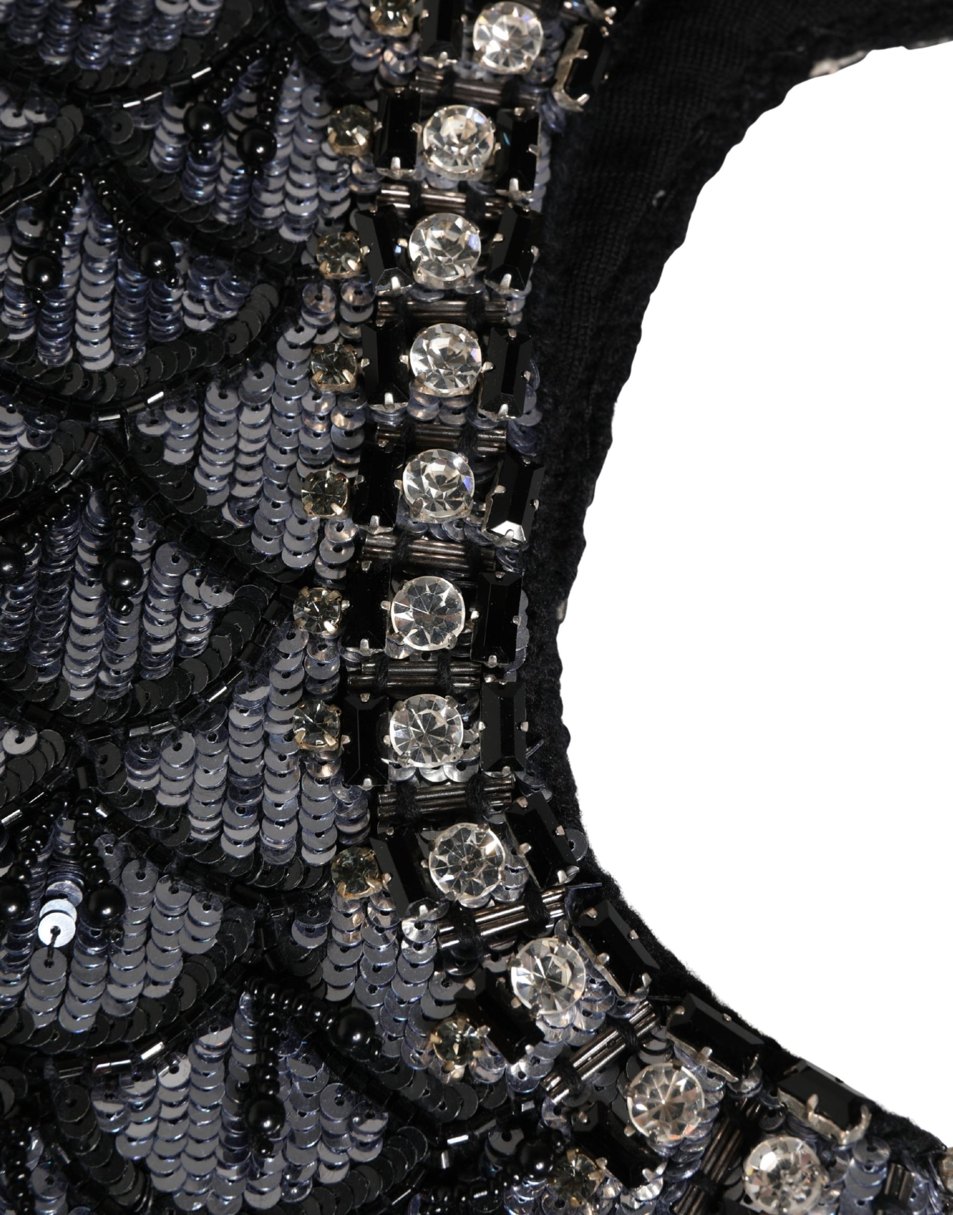 Dolce & Gabbana Black Wool Crystal Embellished Balaclava Hat Curated Luxury Accessories by Orvyn