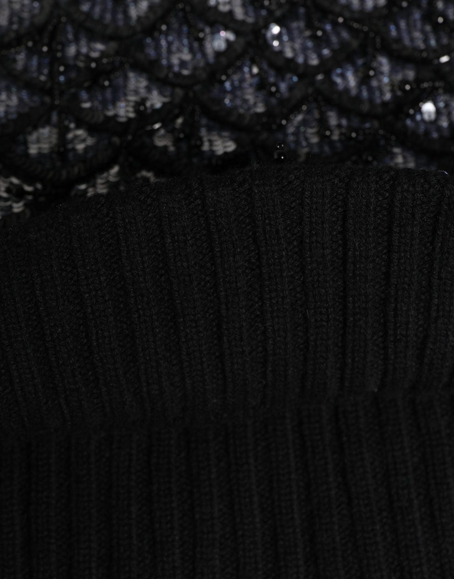 Dolce & Gabbana Black Wool Crystal Embellished Balaclava Hat Curated Luxury Accessories by Orvyn