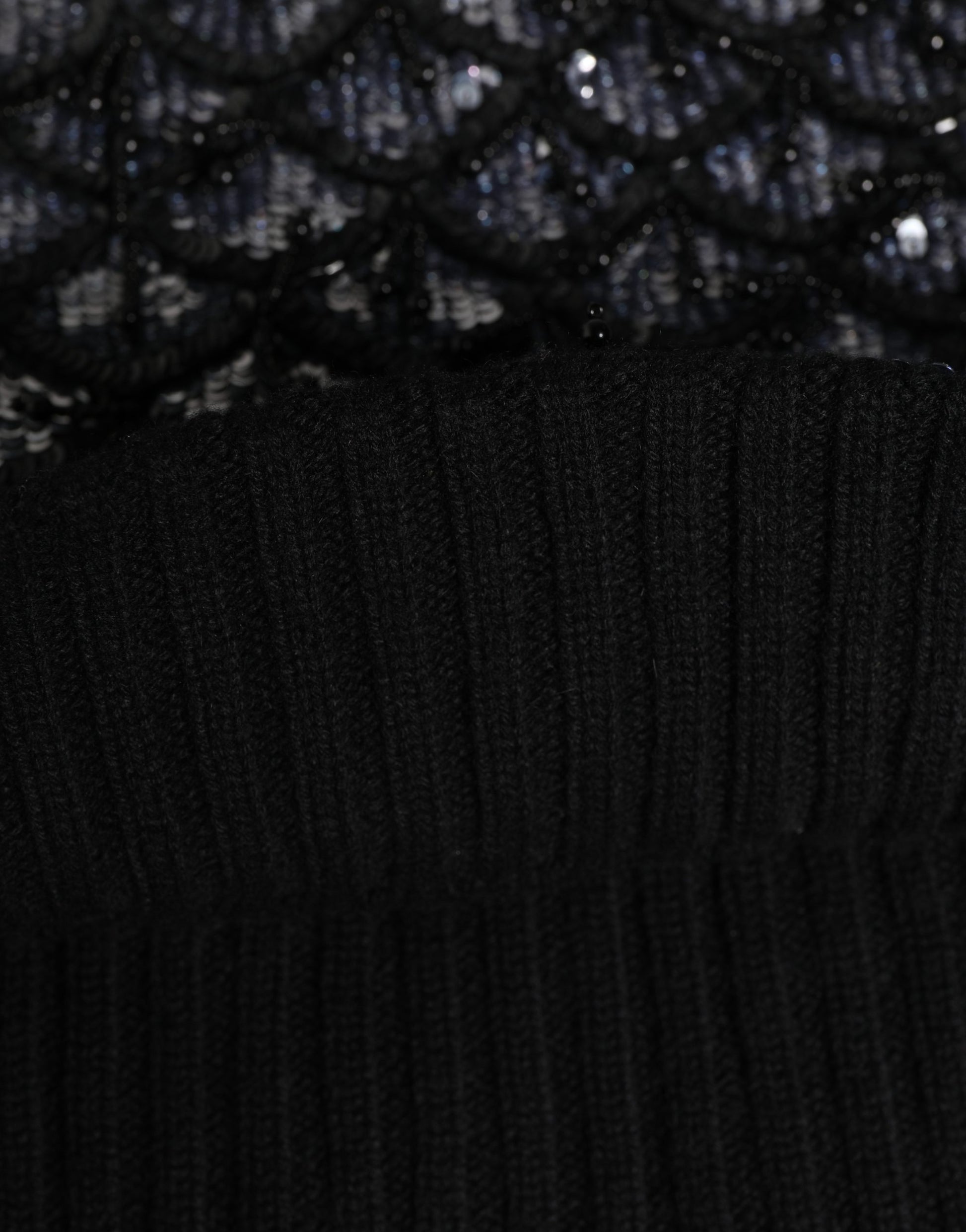 Dolce & Gabbana Black Wool Crystal Embellished Balaclava Hat Curated Luxury Accessories by Orvyn