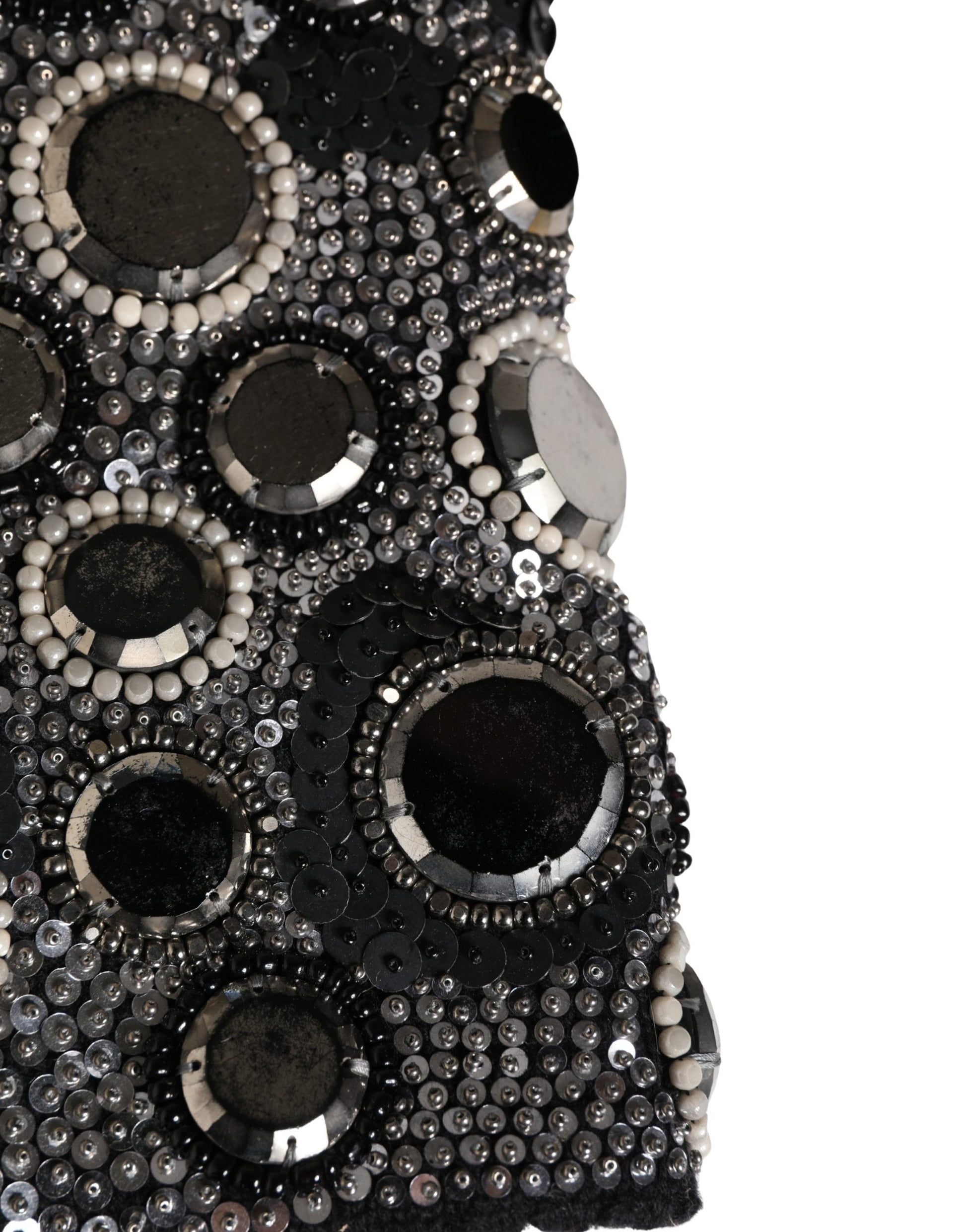 Dolce & Gabbana Black Wool Crystal Embellished Balaclava Hat Curated Luxury Accessories by Orvyn