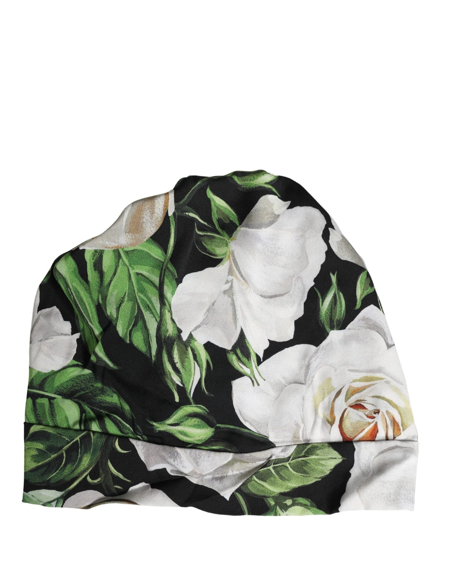 Dolce & Gabbana Black Floral Motif Turban Headwear Women Hat Curated Luxury Accessories by Orvyn