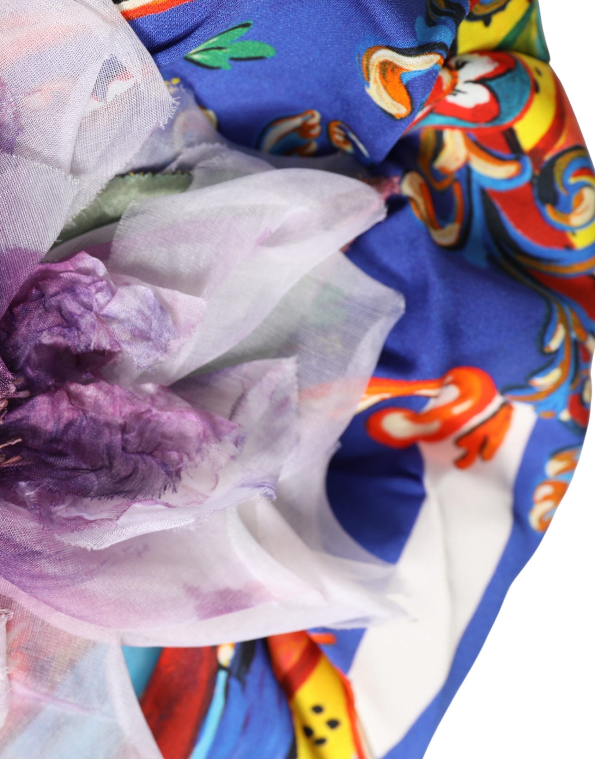 Dolce & Gabbana Multicolor Carretto Motif Turban Headwear Hat Curated Luxury Accessories by Orvyn