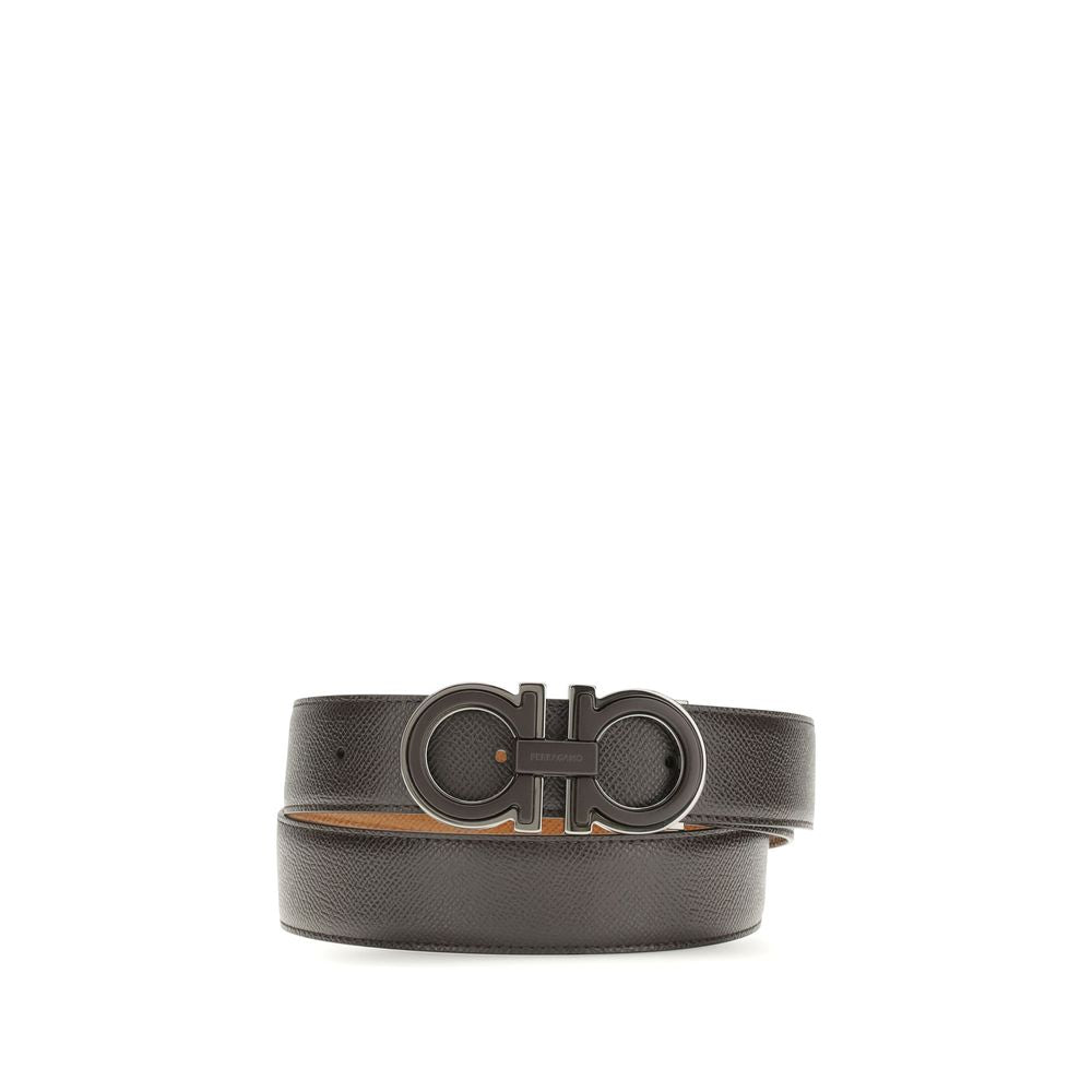 Ferragamo Brown Calf Leather Bos Taurus Regular Belt Curated Luxury Accessories by Orvyn
