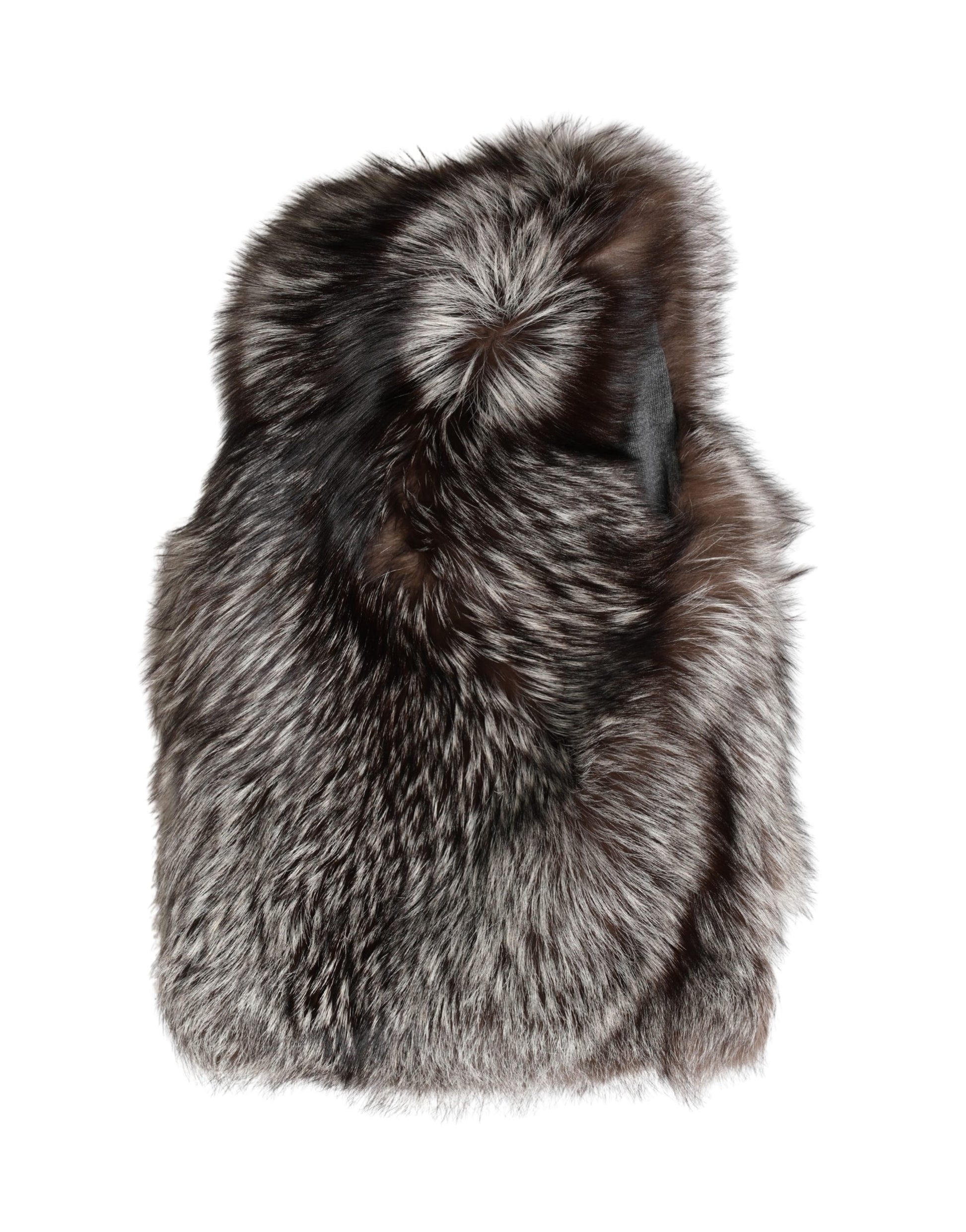 Dolce & Gabbana Brown Faux Fur Whole Head Wrap Capello Hat Curated Luxury Accessories by Orvyn