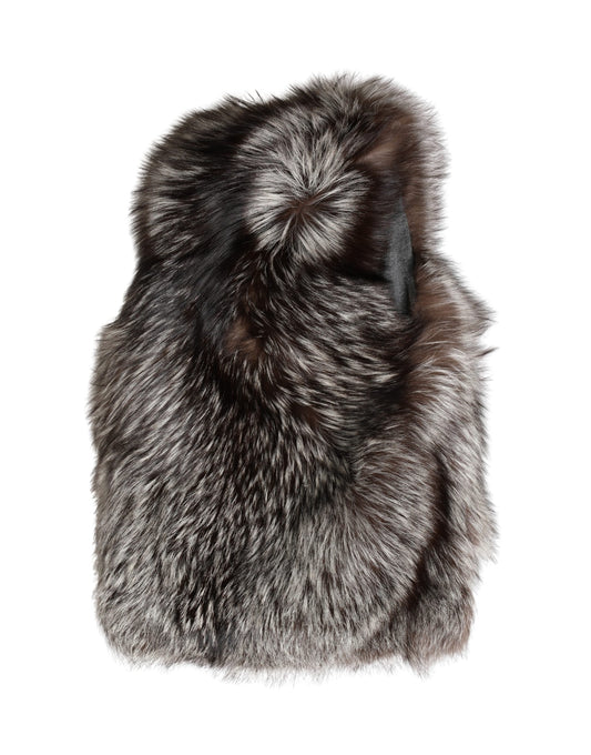 Dolce & Gabbana Brown Faux Fur Whole Head Wrap Capello Hat Curated Luxury Accessories by Orvyn