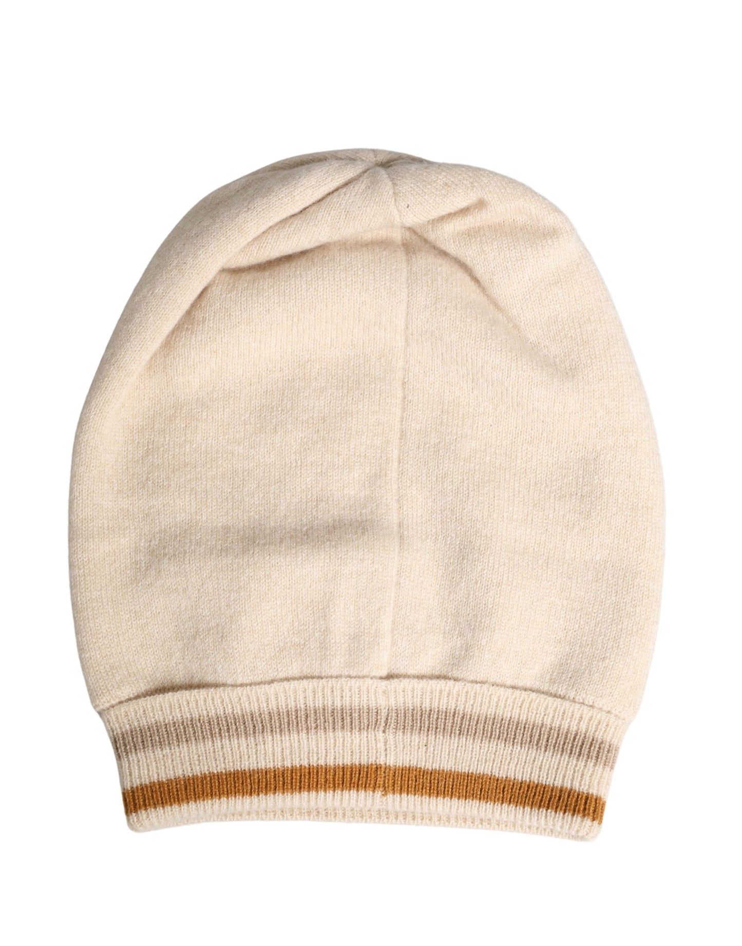 Dolce & Gabbana Beige Cashmere Knitted Women Winter Beanie Hat Curated Luxury Accessories by Orvyn