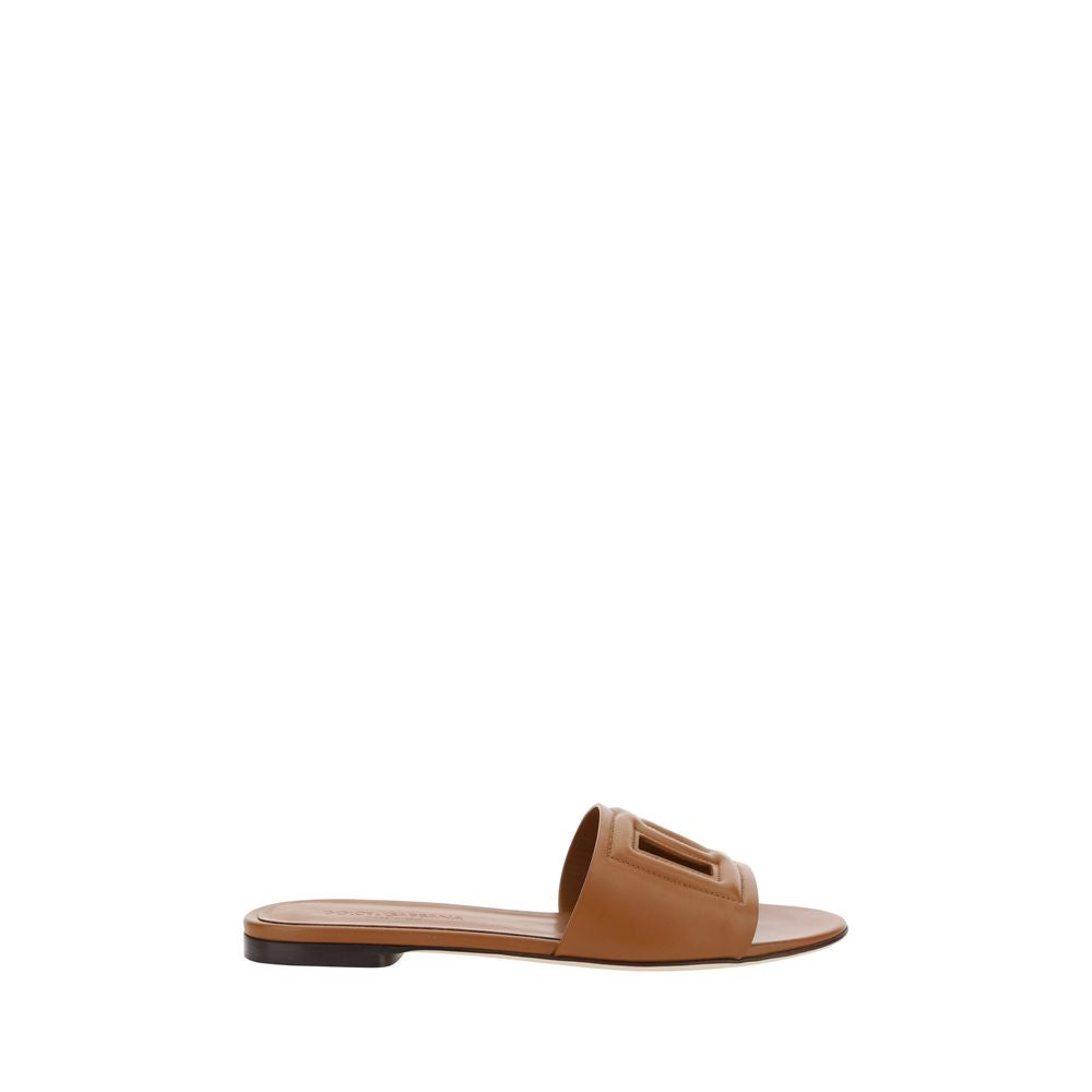 Dolce & Gabbana Brown Calf Leather Bos Taurus Sandals Curated Luxury Accessories by Orvyn