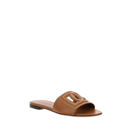 Dolce & Gabbana Brown Calf Leather Bos Taurus Sandals Curated Luxury Accessories by Orvyn