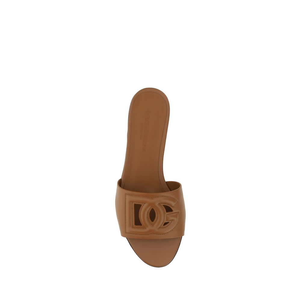 Dolce & Gabbana Brown Calf Leather Bos Taurus Sandals Curated Luxury Accessories by Orvyn