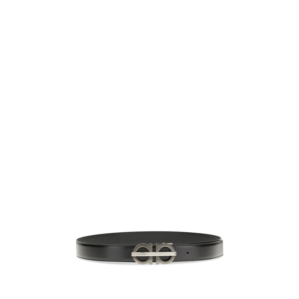Ferragamo Black Calf Leather Bos Taurus Regular Belt Curated Luxury Accessories by Orvyn