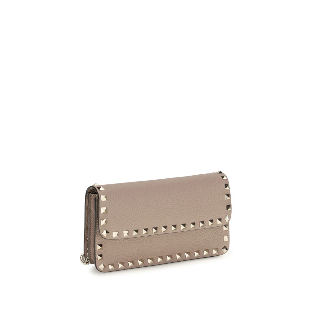 Valentino Garavani Beige Calf Leather Bos Taurus Wallet Curated Luxury Accessories by Orvyn
