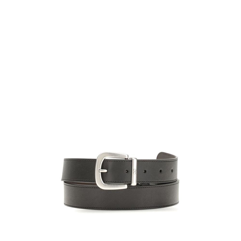 Valentino Garavani Black Calf Leather Bos Taurus Regular Belt Curated Luxury Accessories by Orvyn