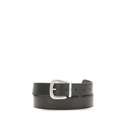 Valentino Garavani Black Calf Leather Bos Taurus Regular Belt Curated Luxury Accessories by Orvyn