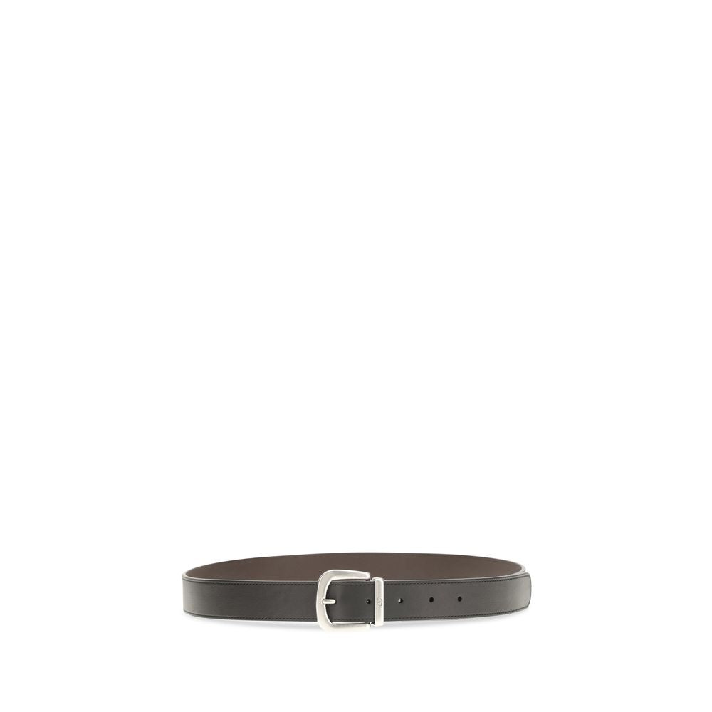 Valentino Garavani Black Calf Leather Bos Taurus Regular Belt Curated Luxury Accessories by Orvyn