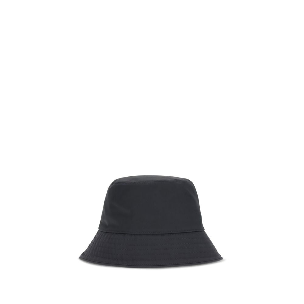 Moncler Blue Cotton Bucket Hat Curated Luxury Accessories by Orvyn
