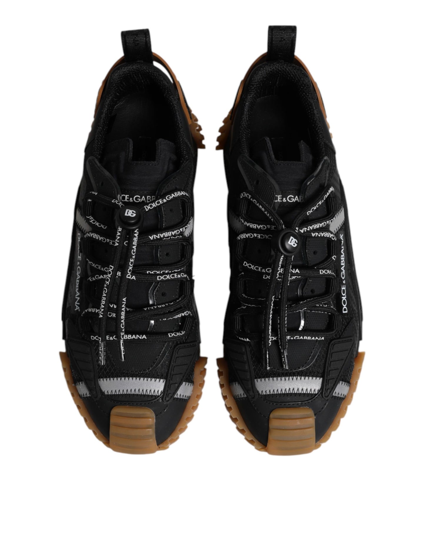 Dolce & Gabbana Black Logo Lace Up Low Top NS1 Sneakers Shoes Curated Luxury Accessories by Orvyn