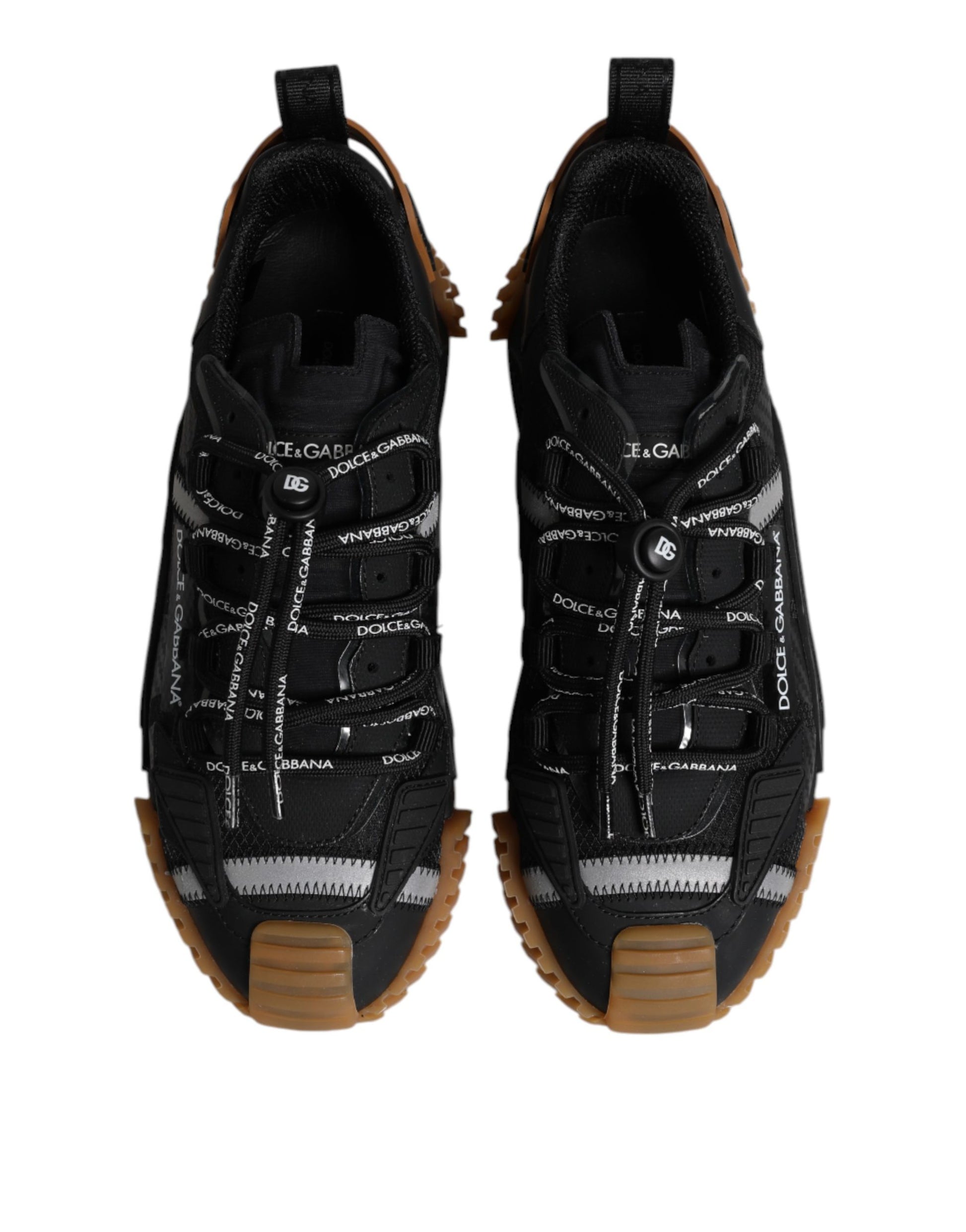 Dolce & Gabbana Black Logo Lace Up Low Top NS1 Sneakers Shoes Curated Luxury Accessories by Orvyn