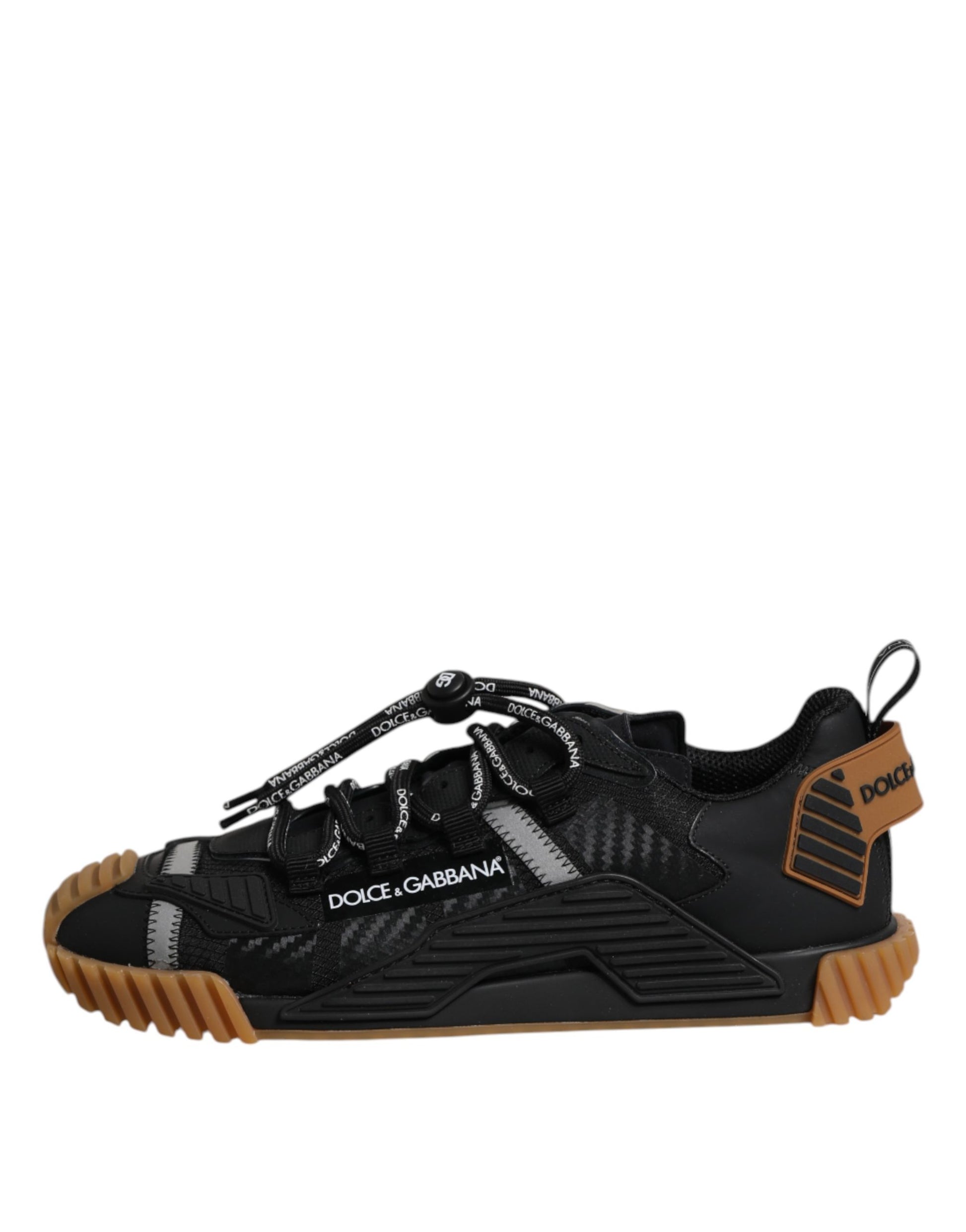 Dolce & Gabbana Black Logo Lace Up Low Top NS1 Sneakers Shoes Curated Luxury Accessories by Orvyn