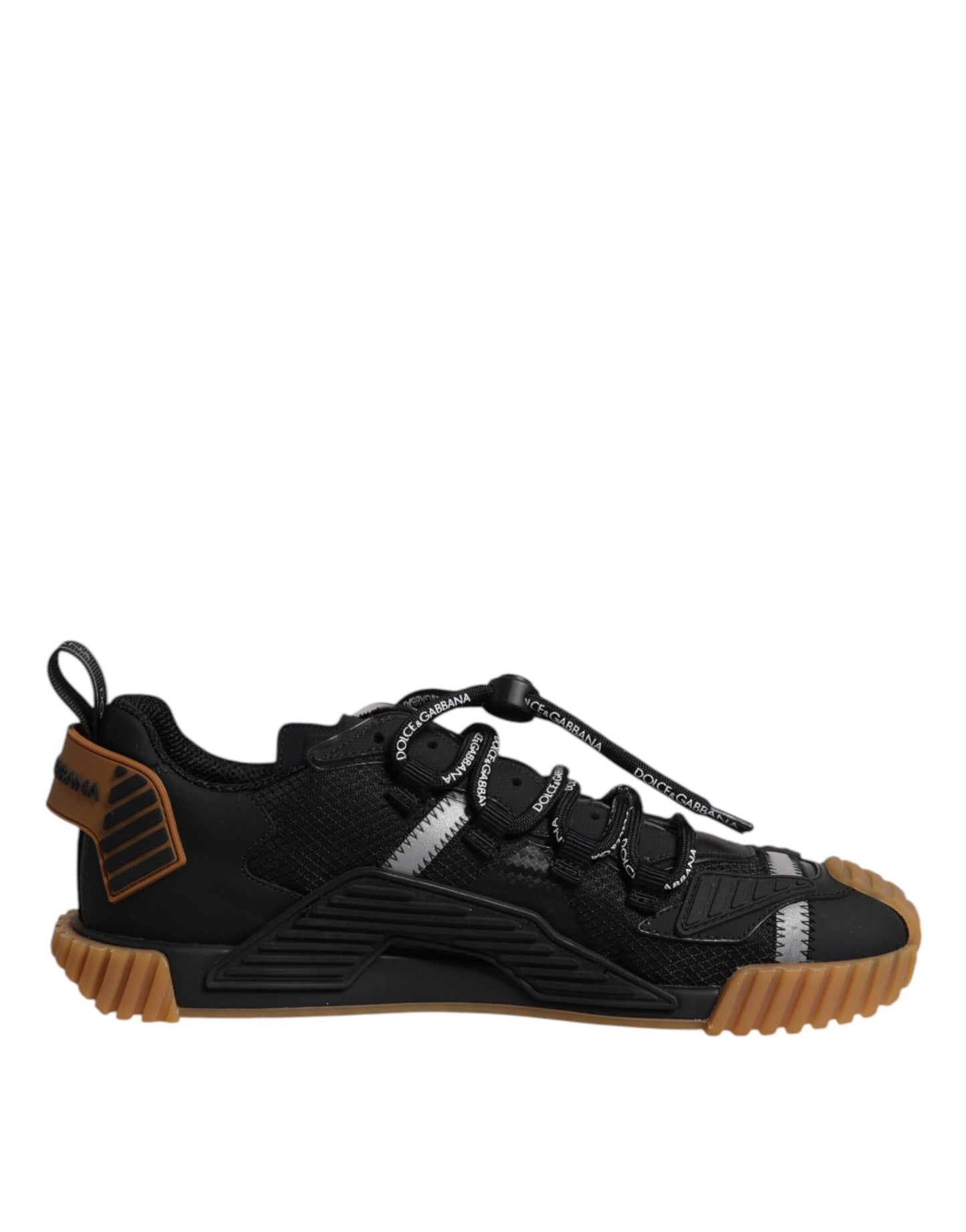 Dolce & Gabbana Black Logo Lace Up Low Top NS1 Sneakers Shoes Curated Luxury Accessories by Orvyn