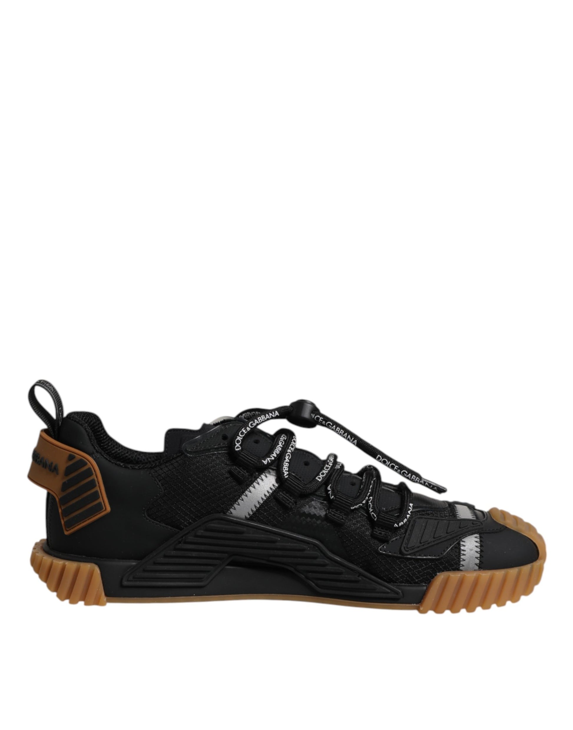 Dolce & Gabbana Black Logo Lace Up Low Top NS1 Sneakers Shoes Curated Luxury Accessories by Orvyn