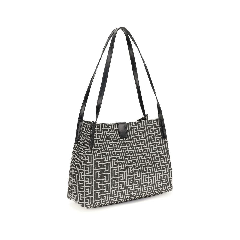 Balmain Black Cotton Shoulder Bag Bags schwarz