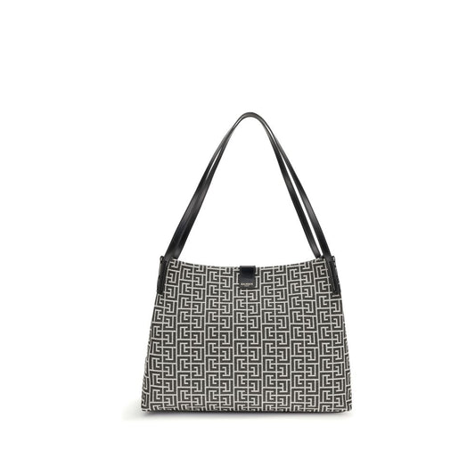 Balmain Black Cotton Shoulder Bag Bags schwarz