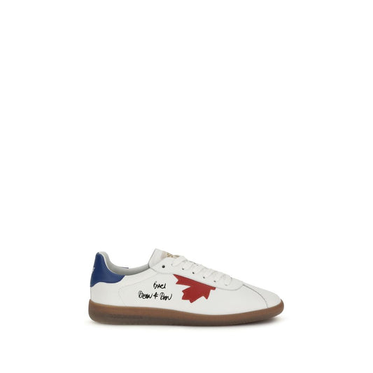 Dsquared² White Calf Leather Bos Taurus Chunky Sneakers Curated Luxury Accessories by Orvyn
