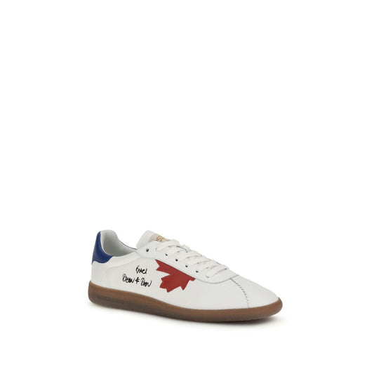 Dsquared² White Calf Leather Bos Taurus Chunky Sneakers Curated Luxury Accessories by Orvyn