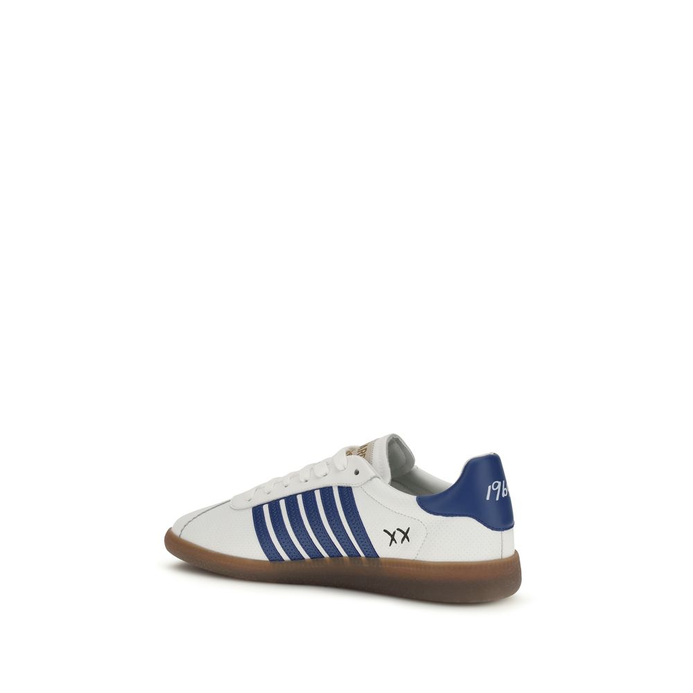 Dsquared² White Calf Leather Bos Taurus Chunky Sneakers Curated Luxury Accessories by Orvyn