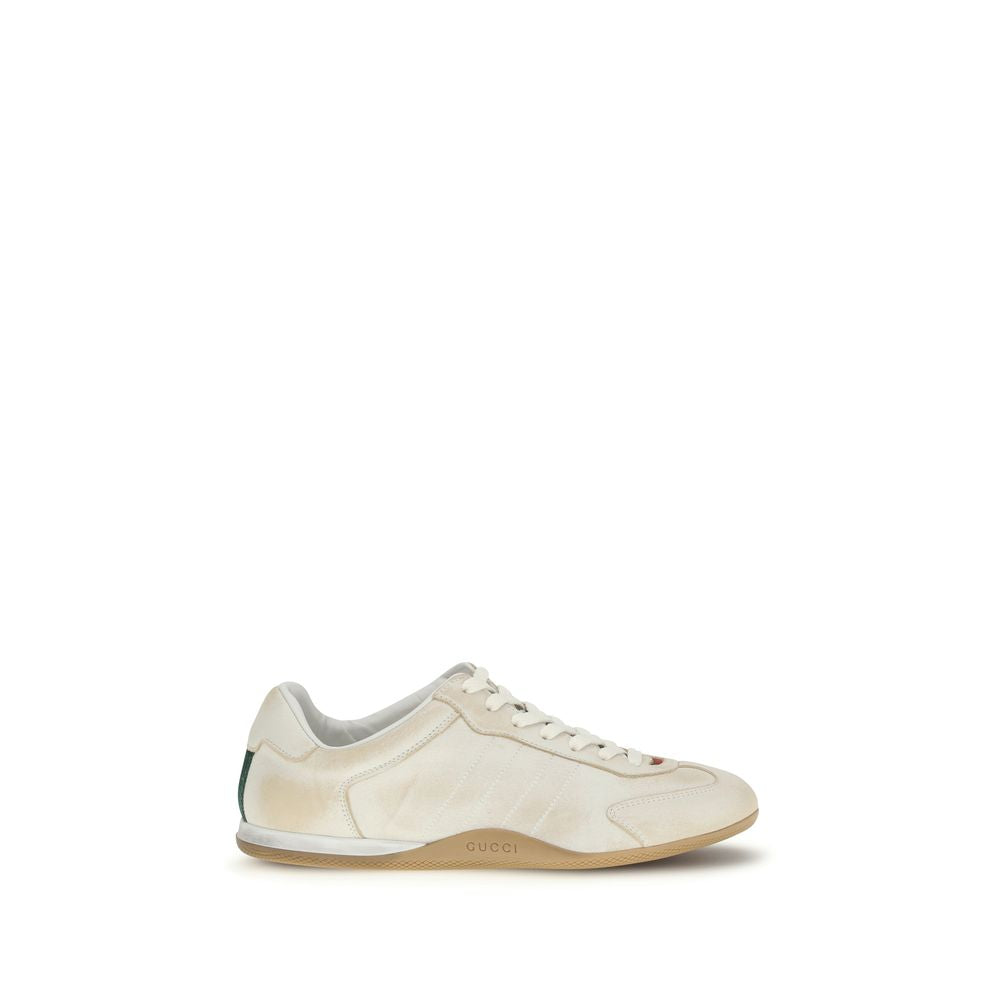 Gucci White Calf Leather Bos Taurus Low Top Sneakers Curated Luxury Accessories by Orvyn
