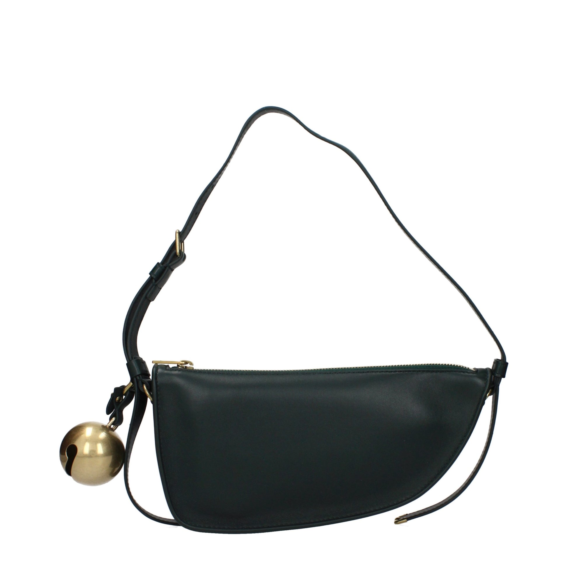 Burberry Charm-Detail Green Leather Shoulder Bag curated by orvyn luxury accessories