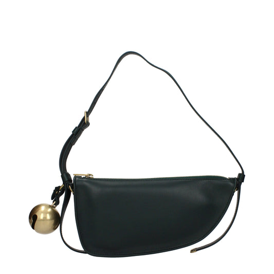 Burberry Charm-Detail Green Leather Shoulder Bag curated by orvyn luxury accessories