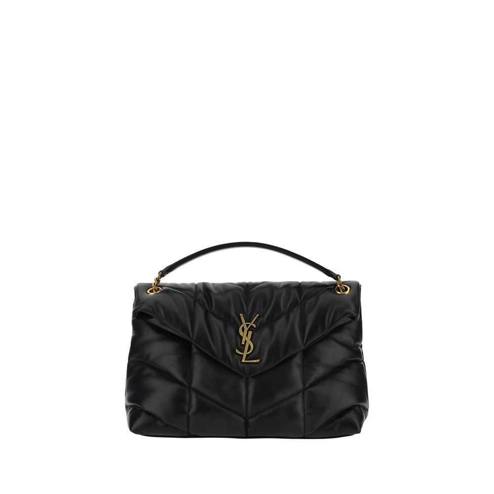 Saint Laurent Black Loulou Medium Leather Shoulder Bag Curated Luxury Accessories by Orvyn