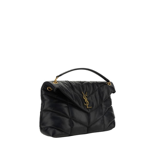 Saint Laurent Black Loulou Medium Leather Shoulder Bag Curated Luxury Accessories by Orvyn